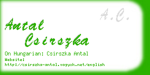 antal csirszka business card